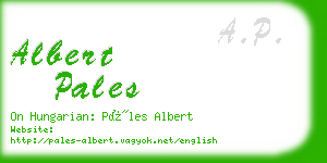 albert pales business card